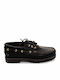 Δερμάτινα Ανδρικά Boat Shoes σε Μαύρο Χρώμα
