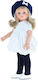 Magic Baby Nani mit blonden Haaren und weißem Bluse 42cm Puppe 42cm.