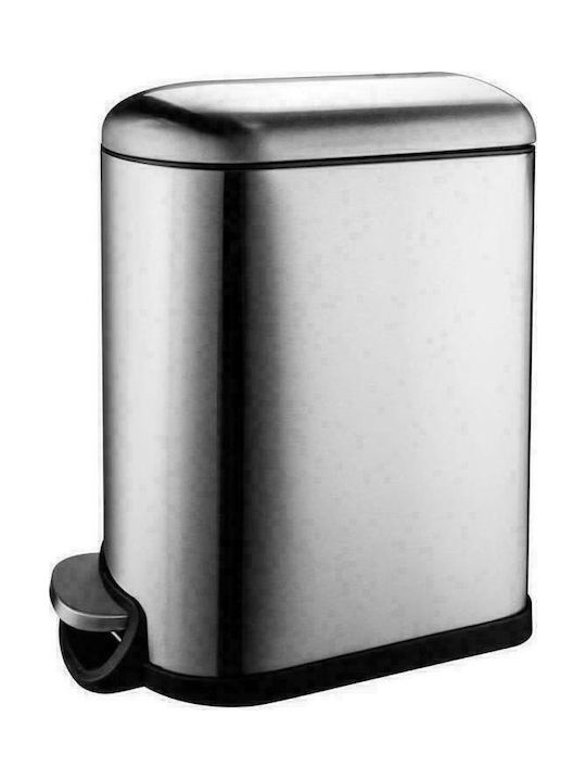 Delta Cleaning Deluxe Step Stainless Steel Pedal Waste Bin 10lt Silver