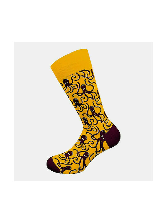 Walk Men's Patterned Socks Yellow