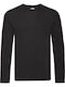 Fruit of the Loom Original Men's Long Sleeve Promotional Blouse Black