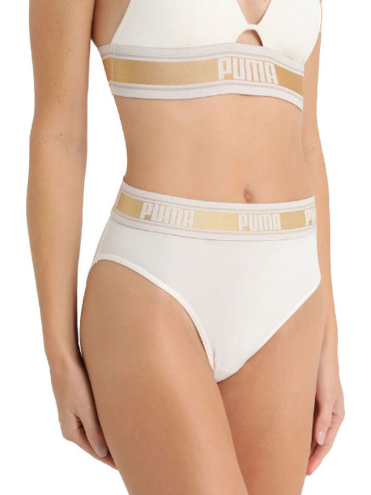 High Leg Brief Talie înaltă Femeie Slip Alb