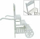 Marhome Decorative Cart Garden Wooden Stand with 3 Levels White 93x45x95cm 93cmx45cmx95cm 15-17255