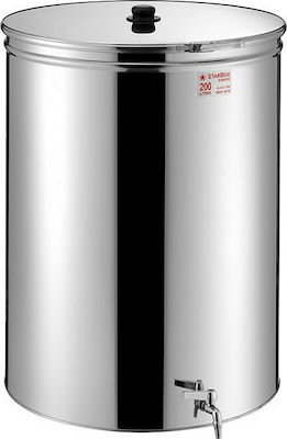 Metal Box Starbox Δοχείο Μελιού Inox 100lt