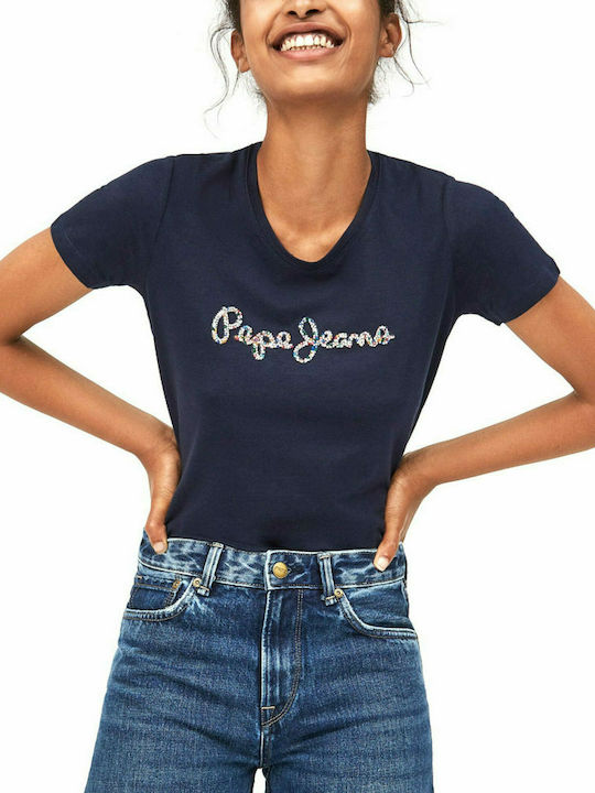 Pepe Jeans Dorita Γυναικείο T-shirt Navy Μπλε