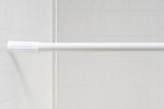 Keskor Telescopic Straight Shower Curtain Rod Aluminium White 70-120cm