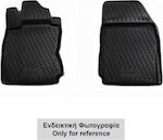 Novline Front Mats Tray Type 2pcs from Rubber for Ford Transit Black