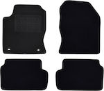 Cik Set of Front and Rear Mats 4pcs from Carpet for Ford Focus Black