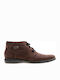 Nice Step Men's Leather Boots Brown