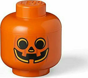 Room Copenhagen Παιδικό Κουτί Αποθήκευσης από Πλαστικό Lego Pumpkin Πορτοκαλί 16x16x19cm