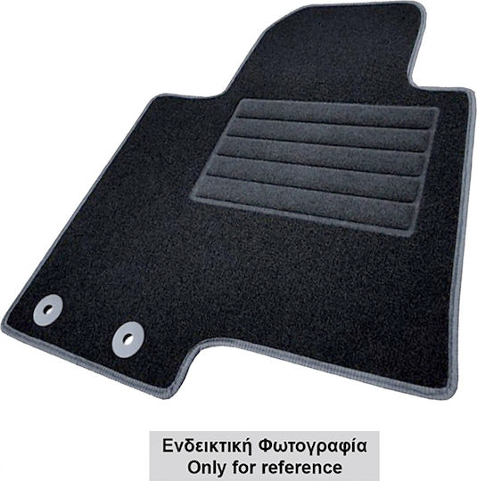 Cik Set of Front and Rear Mats 4pcs for Alfa Romeo Giulia 2015 Black