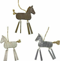 Holz Pony Weihnachtsbaumschmuck Braun 12x19cm