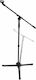 vidaXL Floor Microphone Stand in Black Color