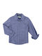 Kids Polka Dot Shirt Long Sleeve Light Blue