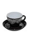 Espiel Vienna Φλιτζάνι Cappuccino από Πορσελάνη Black 280ml