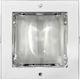 Adeleq Square Metallic Recessed Spot with Socket E27 White 3pcs