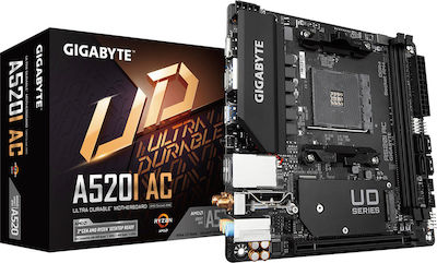 Gigabyte A520I AC rev. 1.0 Wi-Fi Motherboard Mini ITX με AMD AM4 Socket