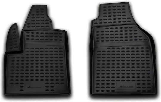 Novline Front Mats 2pcs Tray Type for Ford Transit Connect 2002+ Black