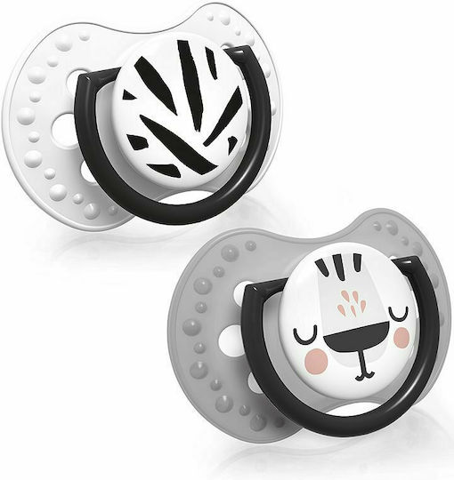Lovi Baby Salt & Pepper Suzete ortodontice Silicon Negru pentru 0-3 luni 2buc