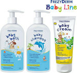 Frezyderm Baby Shampoo, Baby Bath & Baby Cream με Χαμομήλι 300ml με Αντλία & Baby Bath 300ml & Baby Cream 175ml