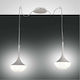 Fabas Luce Apollo Pendant Light Two-Light for Socket E27 White