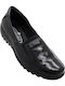 Leather Women's Moccasins in Black Color
