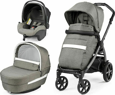 Peg Perego New Book Modular SL 3 in 1 Verstellbar 3 in 1 Baby Kinderwagen Geeignet für Neugeborene City Grey 02963BA53PL00