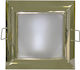 Adeleq Square Glass Recessed Spot with Socket G5.3 Gold 8x8cm. 1pcs