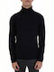 Hugo Boss Herren Langarm-Pullover Rollkragen Marineblau 50435602-410