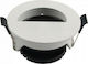 V-TAC Rotund Metalic Cadru pentru Spoturi GU10 Alb 8.3x8.3cm. 1buc