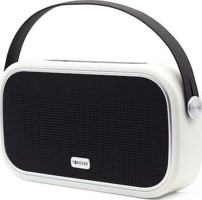 Forever UNIQ Bluetooth-Lautsprecher 5W mit Radio und Batterielaufzeit bis zu 4 Stunden Weiß