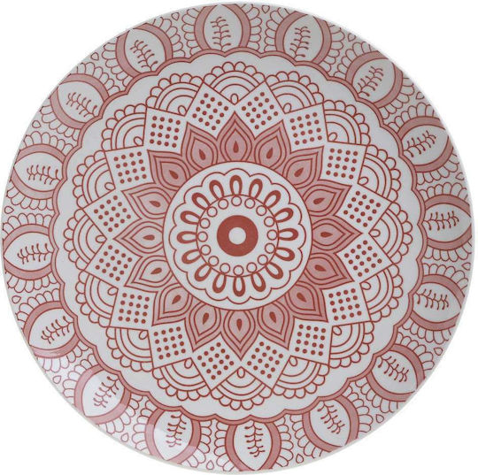 Click Plate Shallow made of Porcelain Red with Diameter 27cm