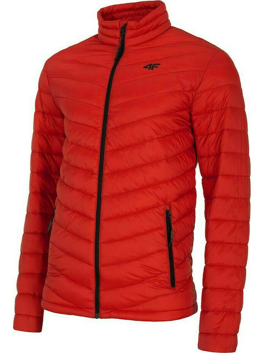 4F Herren Winter Jacke Puffer Rot