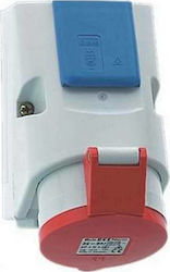 Geyer Weibliche Industriesteckdose Wandsteckdose mit Steckdose 5x16A 400V IP44 107