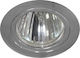 Adeleq Round Metallic Recessed Spot with Socket GU10 Silver 5x5cm.