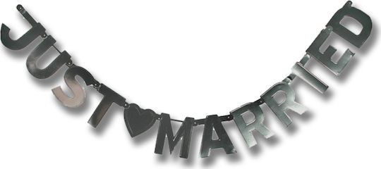 Out of the Blue Γιρλάντα Γαμήλιας Διακόσμησης Just Married Silver