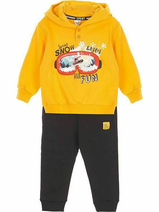 Sprint Kids Sweatpants Set Yellow 2pcs