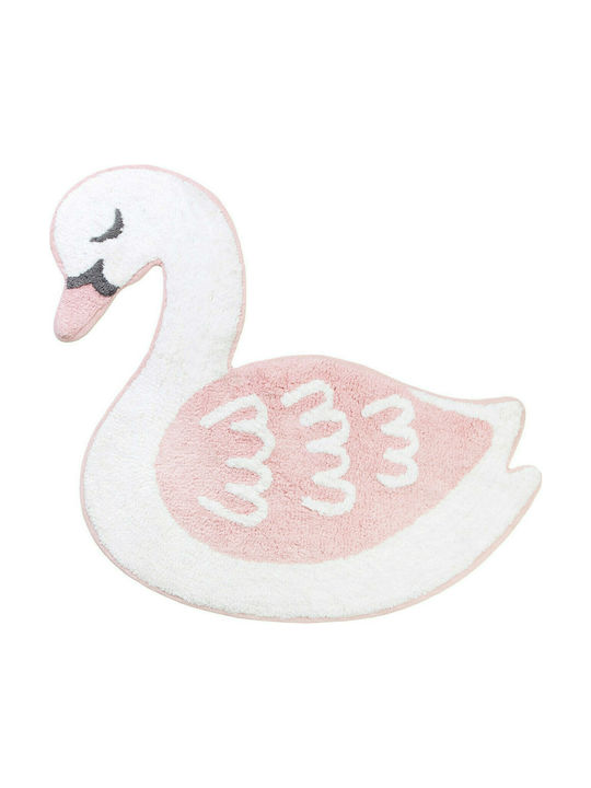 Sass & Belle Freya Swan Παιδικό Χαλί Βαμβακερό Ροζ 65x73cm
