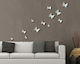 Ango Plastic Wall Ornament White Butterflies 3D 12pcs