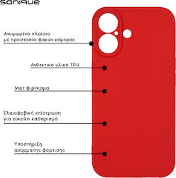 Sonique Liquid Back Cover Σιλικόνης Κόκκινο (iP...