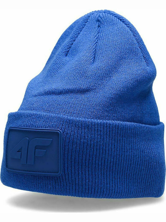 4F Beanie Γυναικείος Σκούφος Πλεκτός σε Μπλε χρώμα