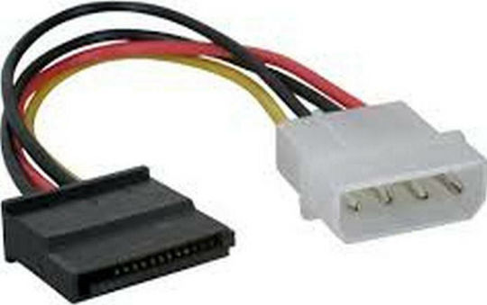 LogiLink 4-Pin Molex - 15-Pin Sata Cable 0.15m Πολύχρωμο CS0003