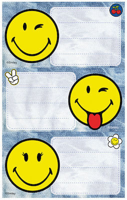 Notebook Labels Smiley 9pcs