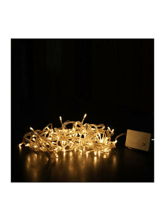 180 Christmas Lights LED 10.5m. Warm White in String with Transparent Cable and Programs Adeleq