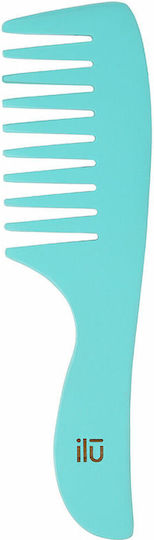 Ilu Bamboo Comb Comb Hair Light Blue