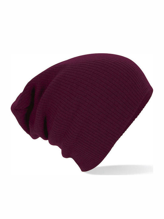 Beechfield Slouch B461 Γυναικείος Beanie Σκούφος Burgundy