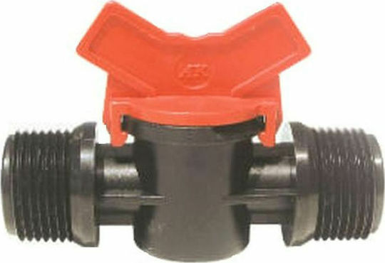 Palaplast 3156/0101 Connection Pipe Valve with Switch and Male-Male Thread 13mm