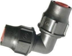 Palaplast 3300/1616 L Type Watering Pipe Connector Lock Type 16mm 100pcs Black