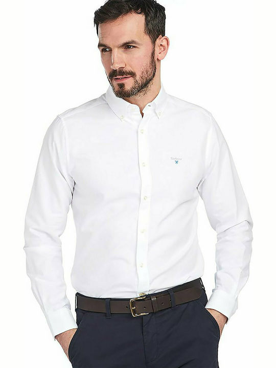 Barbour Men's Shirt with Long Sleeves White