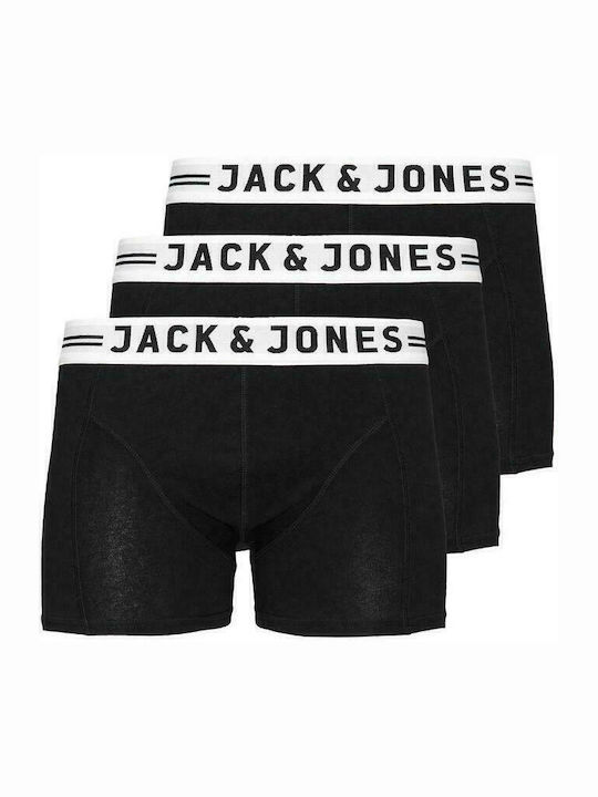 Jack & Jones Herren Boxershorts Black / White 3...